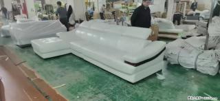 【大厂仿真皮沙发】实木框架，高回弹海绵45密度。全新包装，质量非常好，3.6米右贵妃 - 黄冈28生活网 hg.28life.com